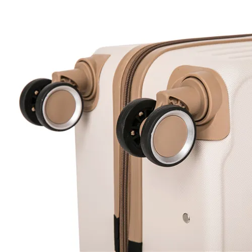 حقائب سفر طقم مقلم مكون من فايبر 6 قطع لون بيج كاك...