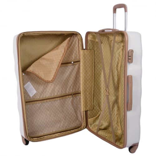 شنط فايبر مموج 5 قطع لون بيج كاكي