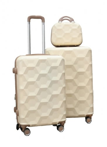 شنط و حقائب سفر من مورانو مكونه من 4 قطع بيج بأطار...