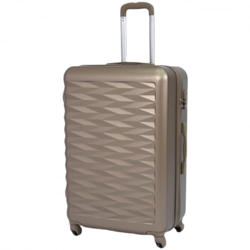 حقائب سفر فايبر 4 قطع لون ذهبي بشكل مميز