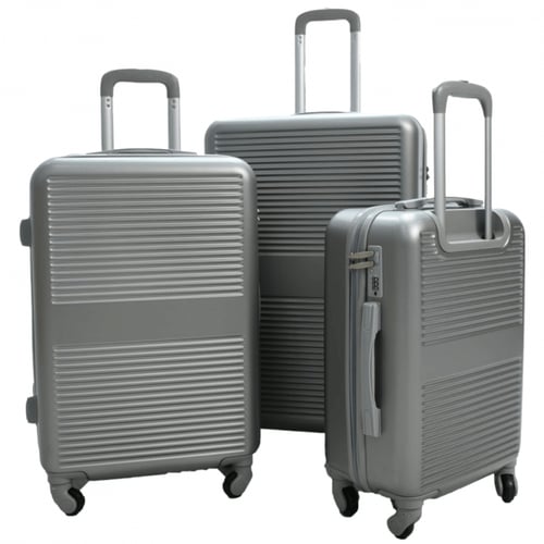 شنط سفر فايبر 3 قطع بعدة الوان