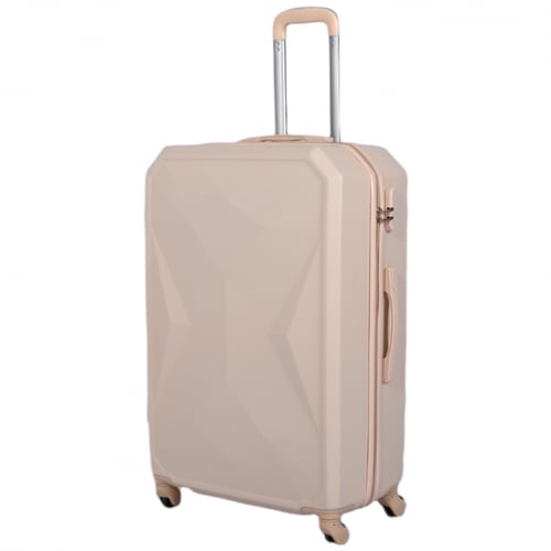 شنط سفر فايبر 4 قطع لون بيج غامق