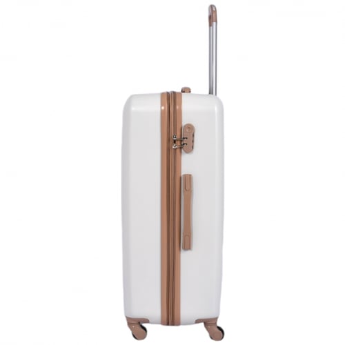 حقائب سفر فايبر 4 قطع لون بيج بشكل مميز