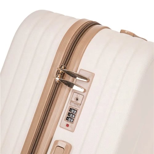 حقائب سفر طقم مقلم مكون من فايبر 6 قطع لون بيج كاك...