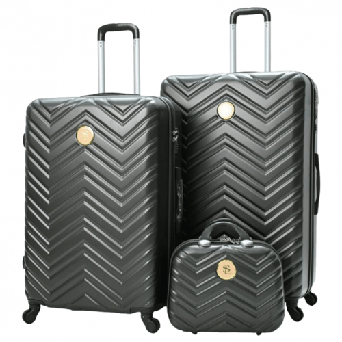 طقم حقائب سفر بعجلات من 5 قطع من ستار لاين رمادي غ...