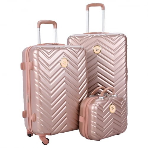 طقم حقائب سفر بعجلات من 5 قطع من ستار لاين روز قول...