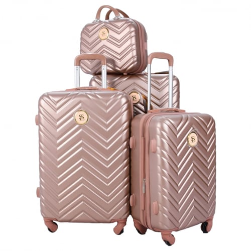 طقم حقائب سفر بعجلات من 5 قطع من ستار لاين روز قول...