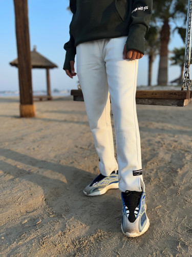 بنطال رياضي قطني بارجل واسعة