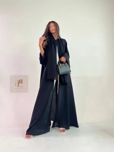 عباية سوداء كلوش جالكسي كوري بقفلة طقطق