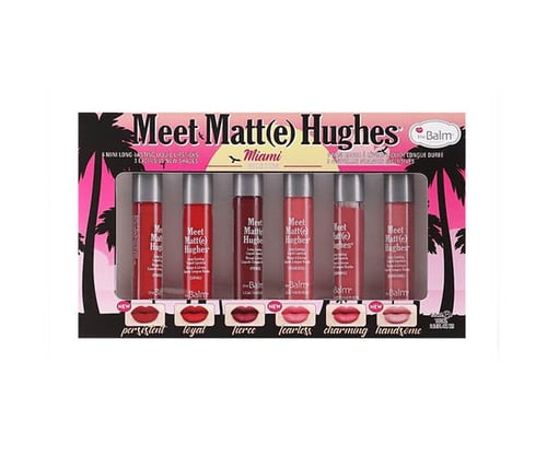 مجموعة 6 ميني احمر شفاه روج سائل ميت مات ( اي ) هي...