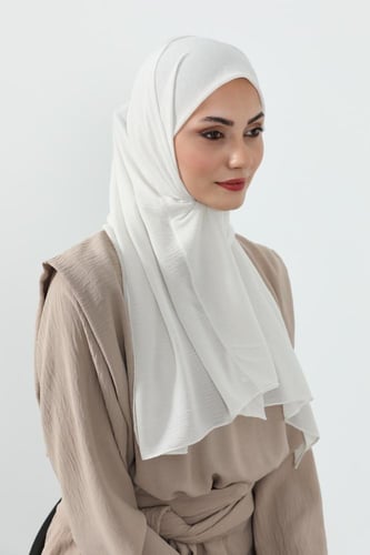 طرحة كرنشي مخيطة