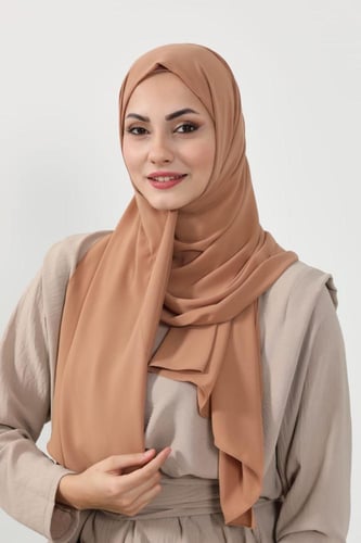 حجاب شيفون بمغناطيس وقبعة جانبي