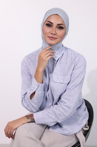 حجاب شاش تركي ربط من الخلف - اخضر فاتح