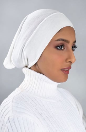 بوكس قبعات تحت الحجاب - اسود + اوف وايت