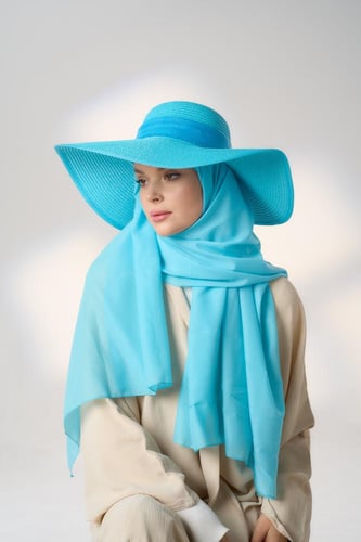 طقم قبعة كاملة مع طرحة صيفية