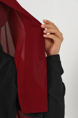 حجاب شيفون بمغناطيس وقبعة جانبي