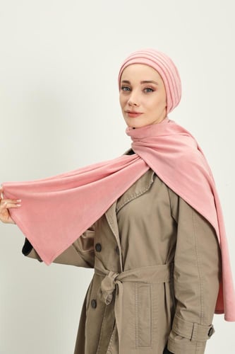 توربان شتوي فرو خفيف مع سكارف