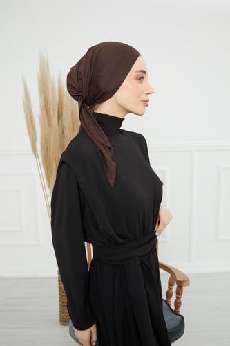 توربان قطني ربط من الخلف - بني داكن