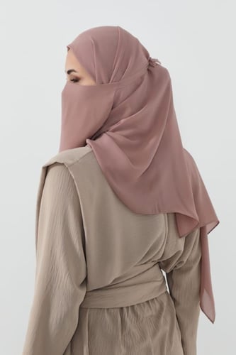 طقم طرحة ولثام - ربط