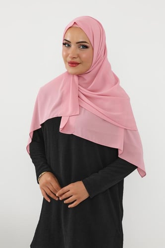 حجاب شيفون بمغناطيس وقبعة جانبي