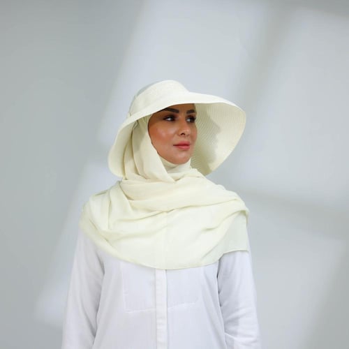 طقم نصف قبعة مع طرحة صيفية