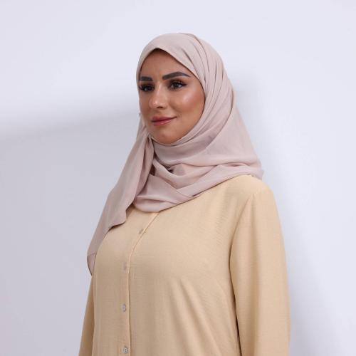 طرحة ميني شيفون ربع مبطن من الأمام