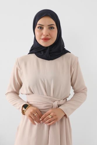 حجاب مع مطاط و فتحة عند الاذن - كحلي