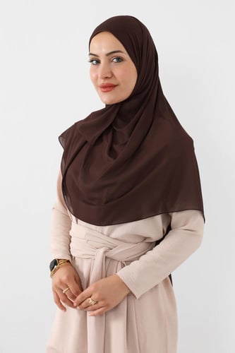 طرحة ميني شيفون ربع مبطن من الامام