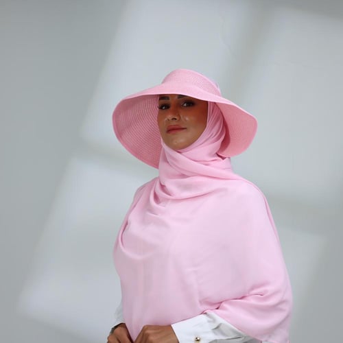 طقم نصف قبعة مع طرحة صيفية