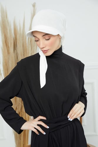 توربان كاب ربط من الخلف - ابيض