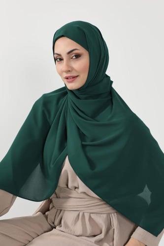 حجاب شيفون بمغناطيس وقبعة بالوسط