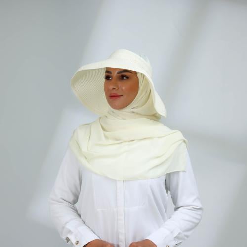 طقم نصف قبعة مع طرحة صيفية