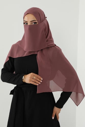 طقم طرحة ولثام ربط
