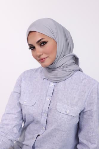 طرحة مخيطة جاهزة - رمادي