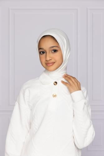 طرحة بناتي طقطق- أوف وايت
