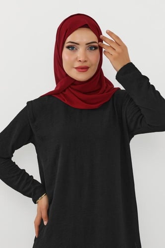 حجاب شيفون بمغناطيس وقبعة جانبي