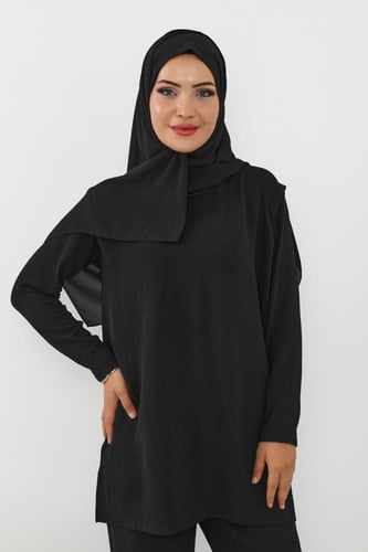 حجاب شيفون بمغناطيس وقبعة جانبية على الجهة اليسرى-...