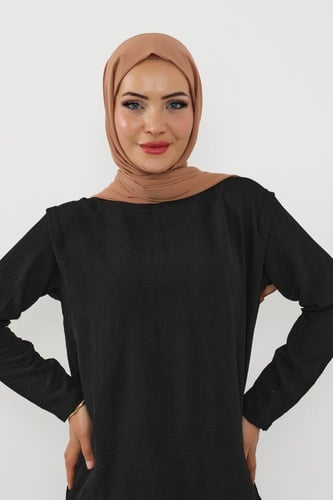 حجاب شيفون بمغناطيس وقبعة بالوسط