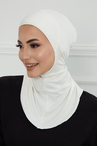 قبعة كاملة تغطي الرقبة والراس - أوف وايت