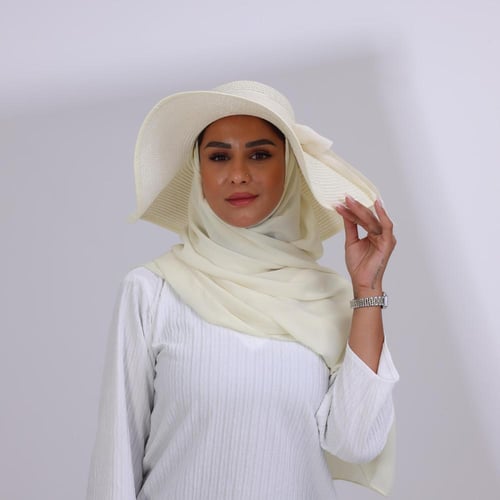 طقم قبعة كاملة مع طرحة صيفية