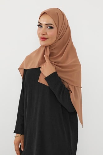 حجاب شيفون بمغناطيس وقبعة جانبي