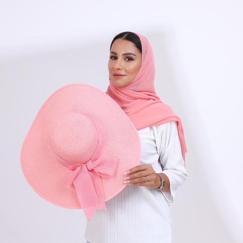 طقم قبعة كاملة مع طرحة صيفية