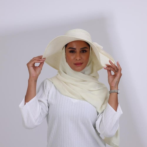 طقم قبعة كاملة مع طرحة صيفية