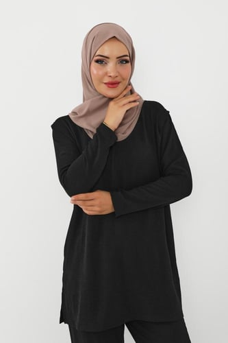 حجاب شيفون بمغناطيس وقبعة جانبي