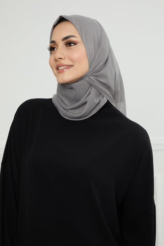 طرحة شاش تركي ميني | رمادي غامق