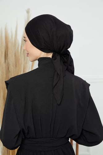 توربان قطني ربط من الخلف - اسود