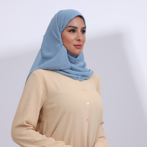 طرحة ميني شيفون ربع مبطن من الأمام ميني