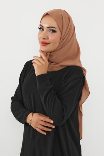 حجاب شيفون بمغناطيس وقبعة جانبي