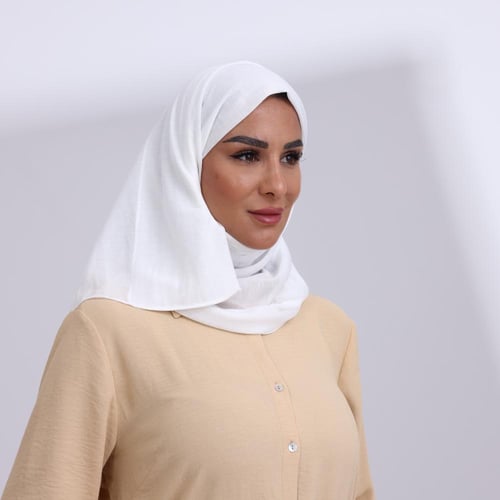 طرحة ميني شيفون ربع مبطن من الامام