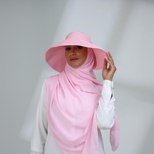 طقم نصف قبعة مع طرحة صيفية